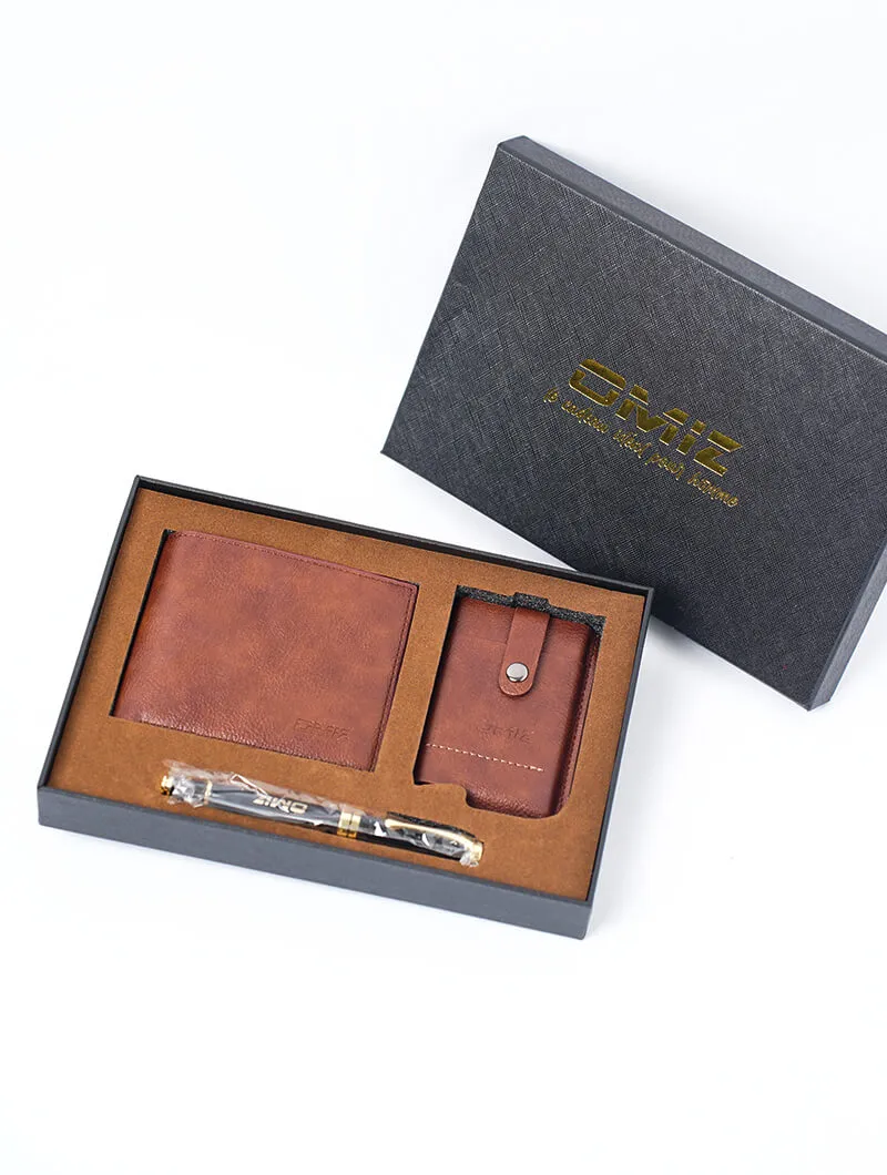 Coffret Cadeau Portefeuille et Stylo+ Portecarte